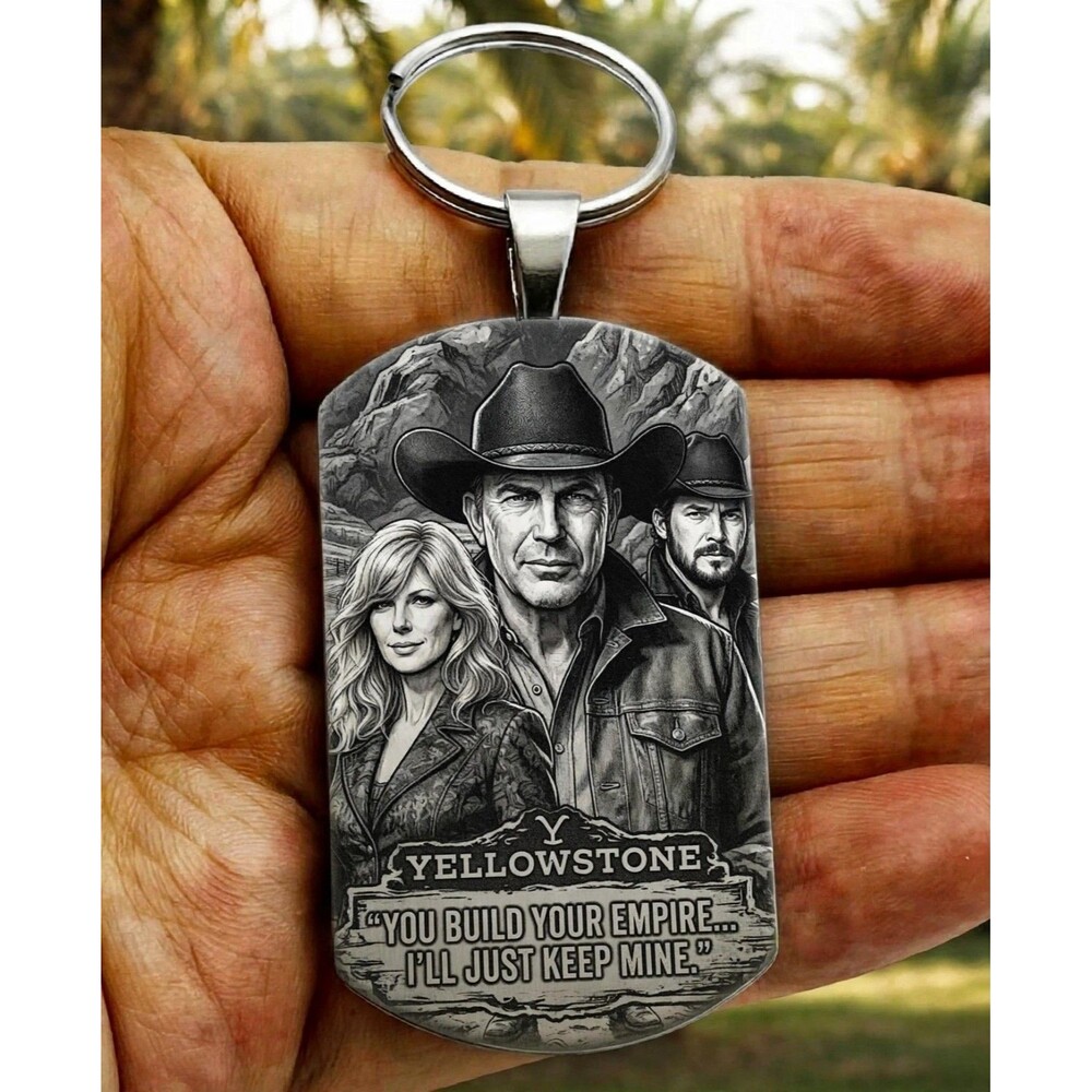 Tv Series Yellowstone Dutton Family Stainless Keychain Fight Farm Action Fight